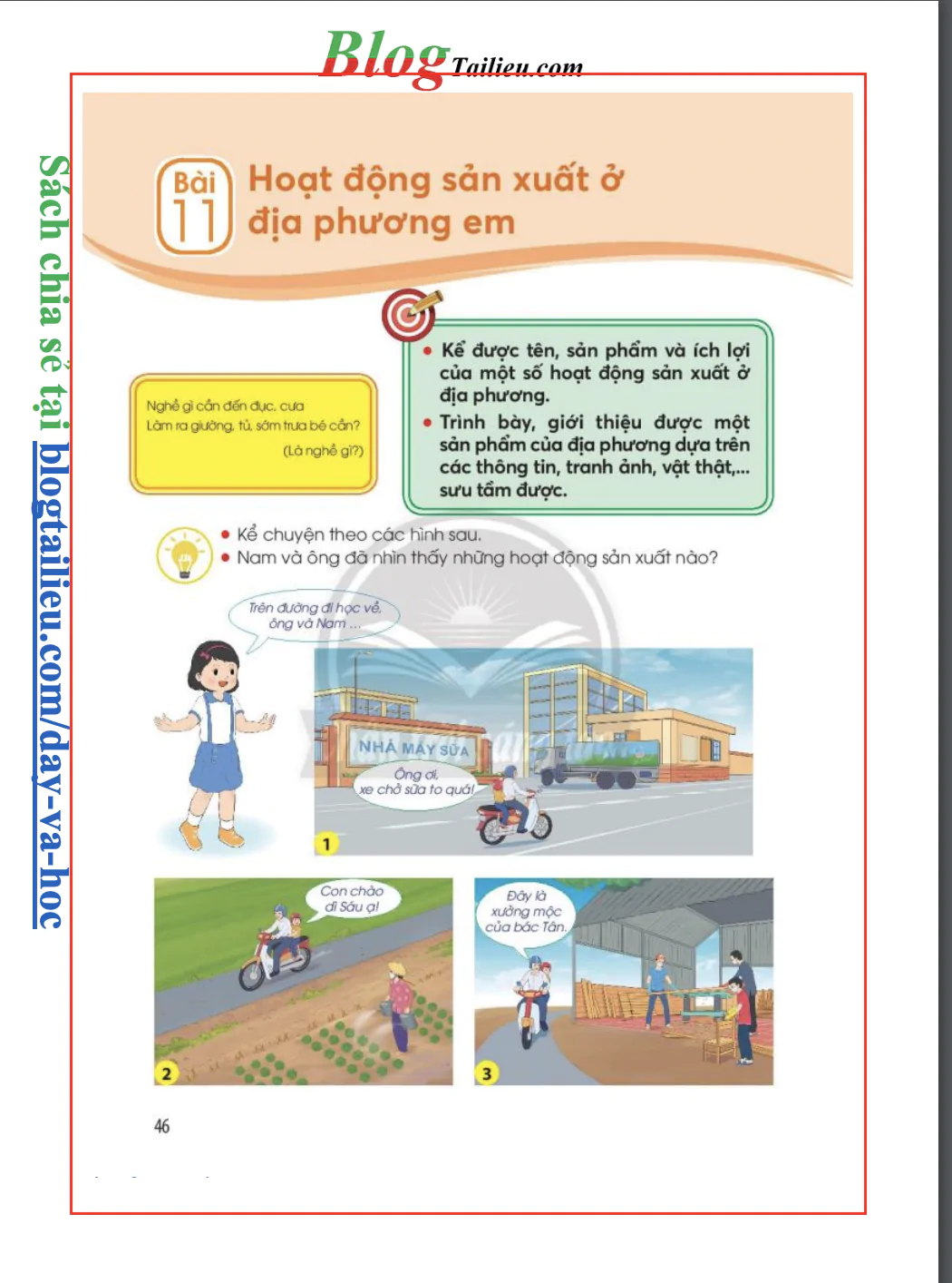 Bài 11: Hoạt động sản xuất ở địa phương em