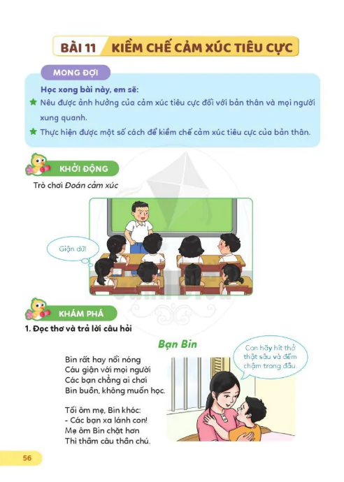 Bài 11: Kiềm chế cảm xúc tiêu cực