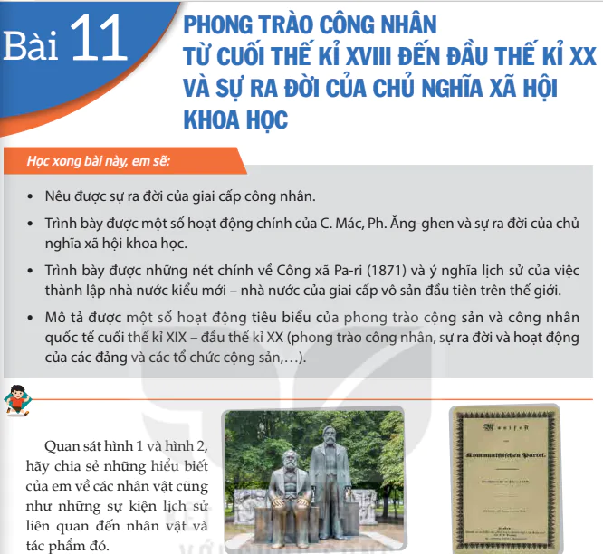 Bài 11: Phong trào công nhân từ cuối thế kỉ XVIII đến đầu thế kỉ XX và sự ra đời của chủ nghĩa xã hội khoa học