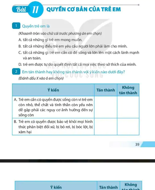Bài 11: Quyền Cơ Bản Của Trẻ Em