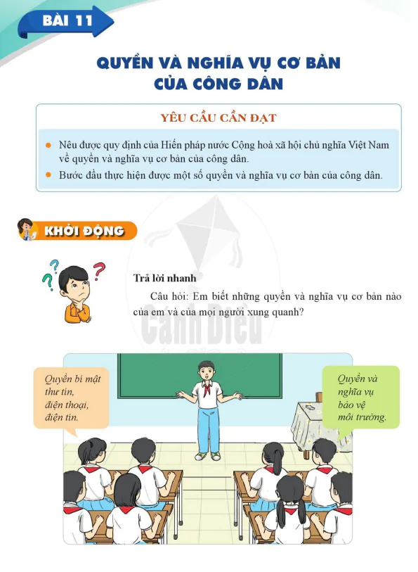 BÀI 11. QUYỀN VÀ NGHĨA VỤ CƠ BẢN CỦA CÔNG DÂN