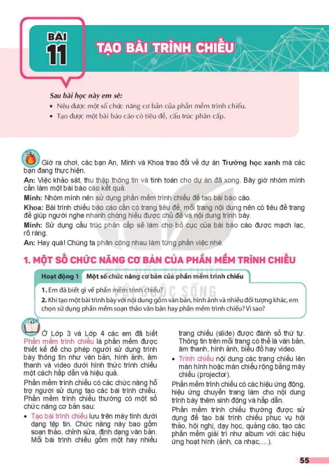 BÀI 11: TẠO BÀI TRÌNH CHIẾU