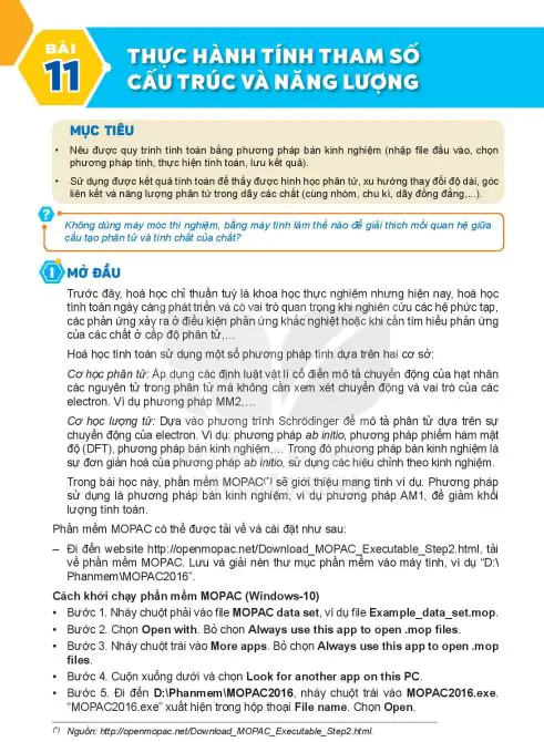 Bài 11: Thực Hành Tính Tham Số Cấu Trúc Và Năng Lượng