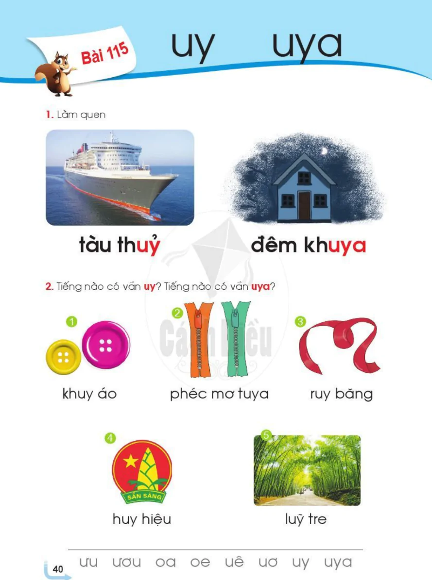 Bài 115: uy uya
