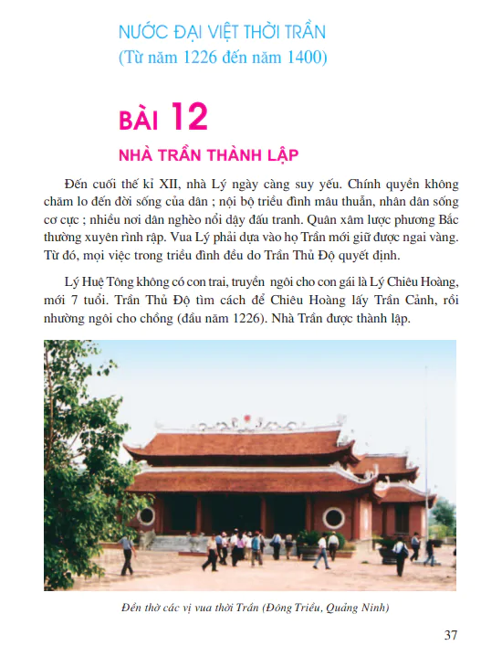 Bài 12: Nhà Trần thành lập
