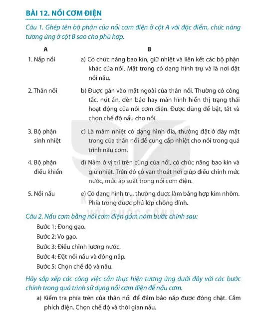 Bài 12: Nồi Cơm Điện