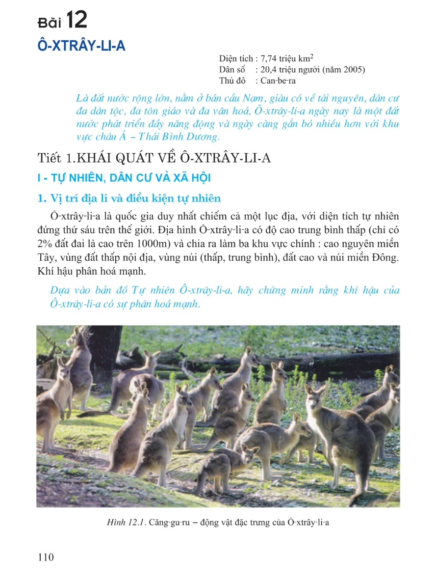 Bài 12: Ô-xtrây-li-a