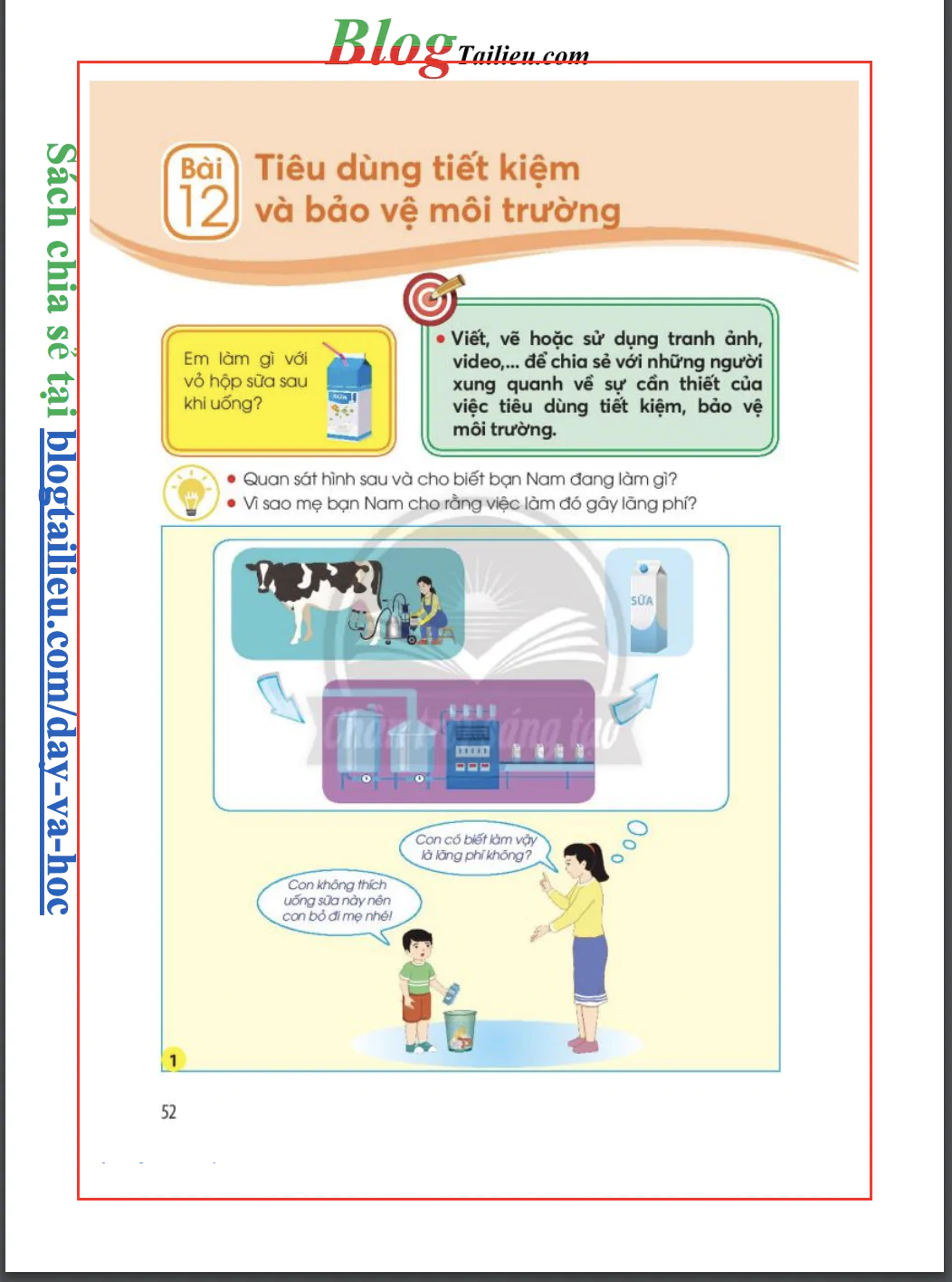 Bài 12: Tiêu dùng tiết kiệm và bảo vệ môi trường