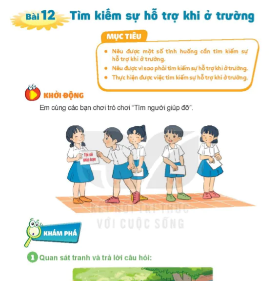 Bài 12: Tìm kiếm sự hỗ trợ khi ở trường