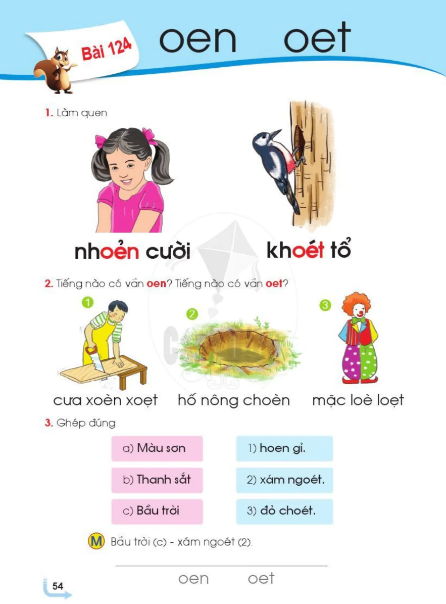 Bài 124: oen oet