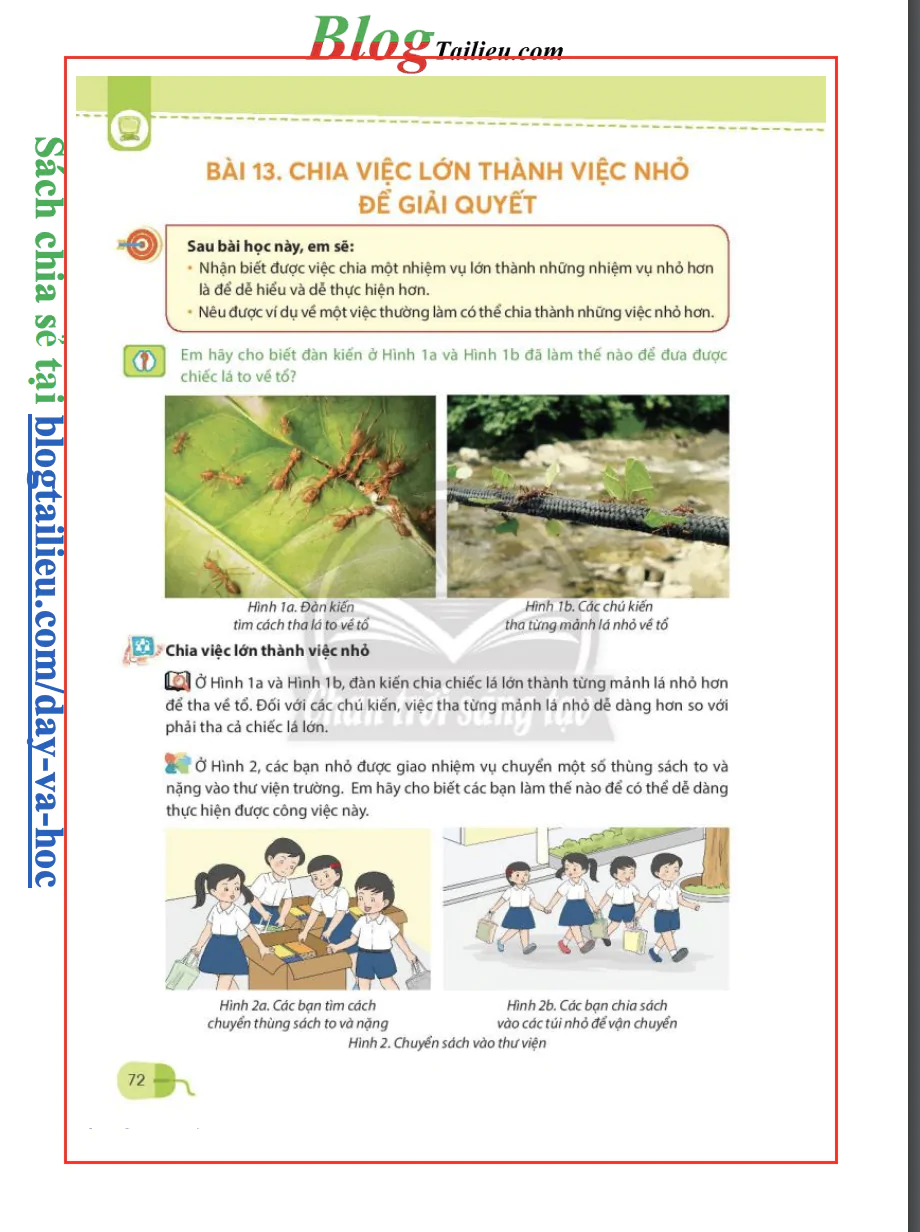 Bài 13: Chia việc lớn thành việc nhỏ để giải quyết 