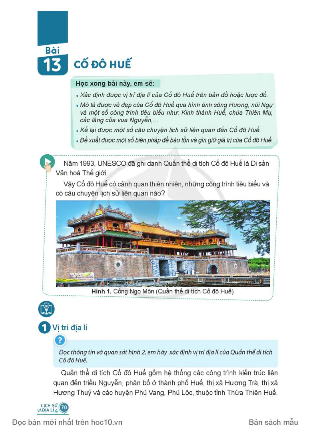 BÀI 13: CỐ ĐÔ HUẾ