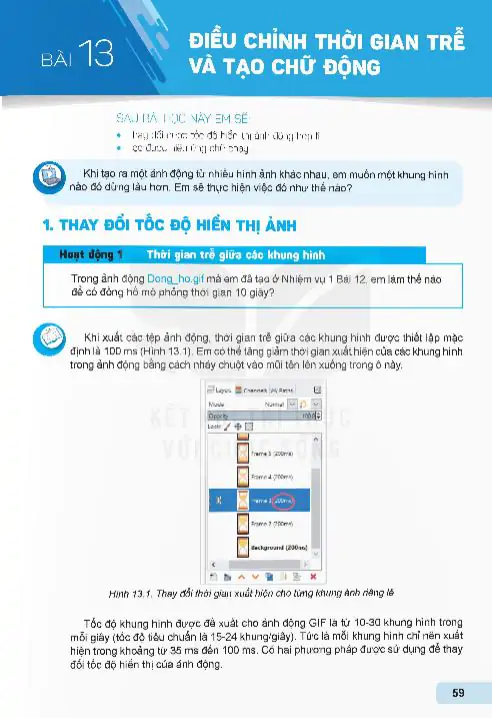Bài 13: Điều Chỉnh Thời Gian Trễ Và Tạo Chữ Động