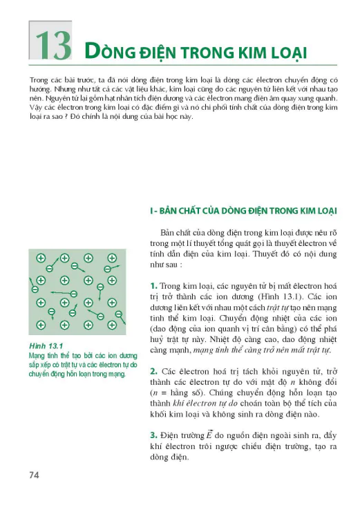 Bài 13: Dòng điện trong kim loại