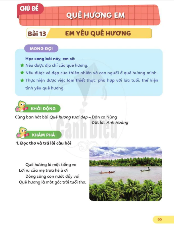 Bài 13: Em yêu quê hương 