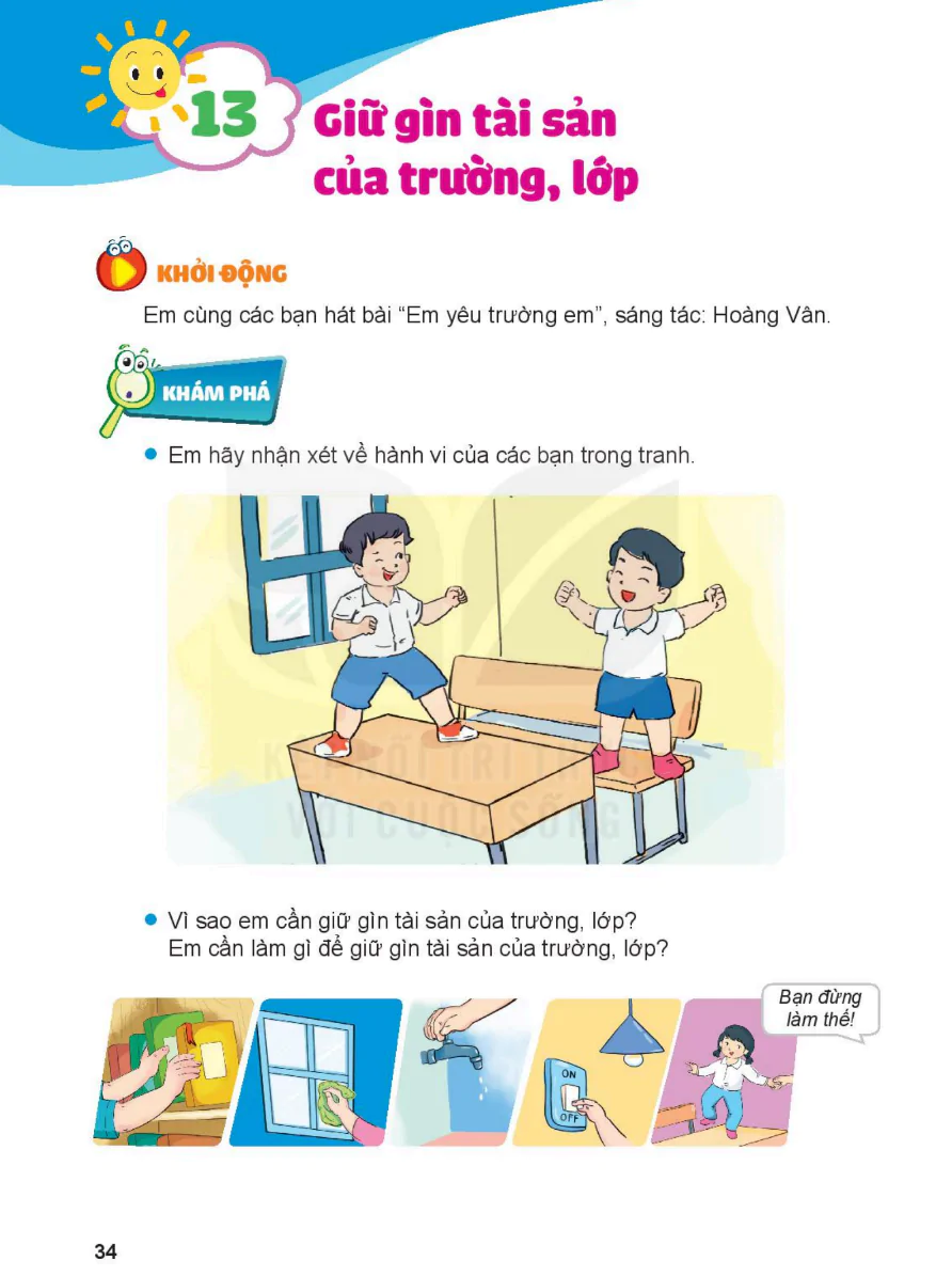 Bài 13: Giữ Gìn Tài Sản Của Trường, Lớp