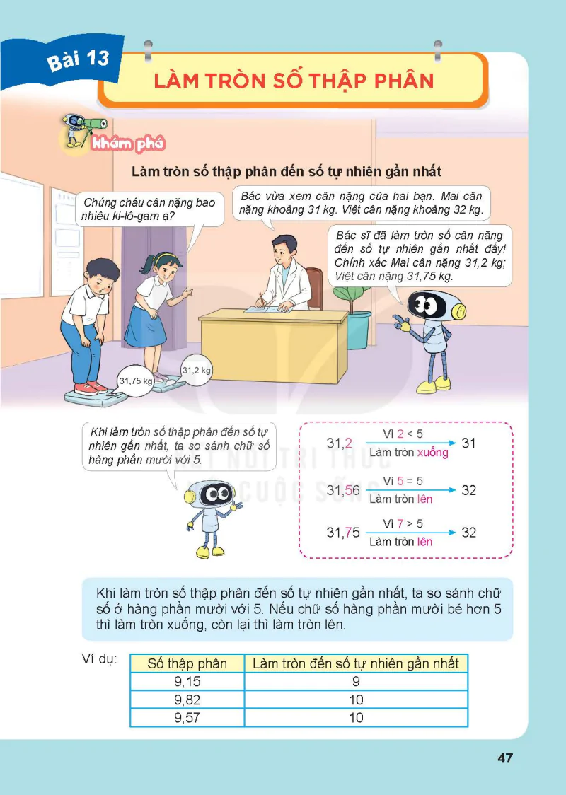 Bài 13. Làm tròn số thập phân