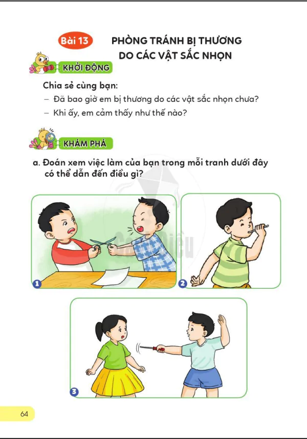 BÀI 13: PHÒNG TRÁNH BỊ THƯƠNG DO CÁC VẬT SẮC NHỌN