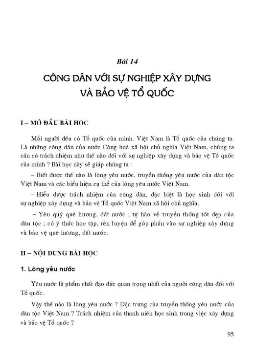 Bài 14: Công dân với sự nghiệp xây dựng và bảo vệ Tổ quốc