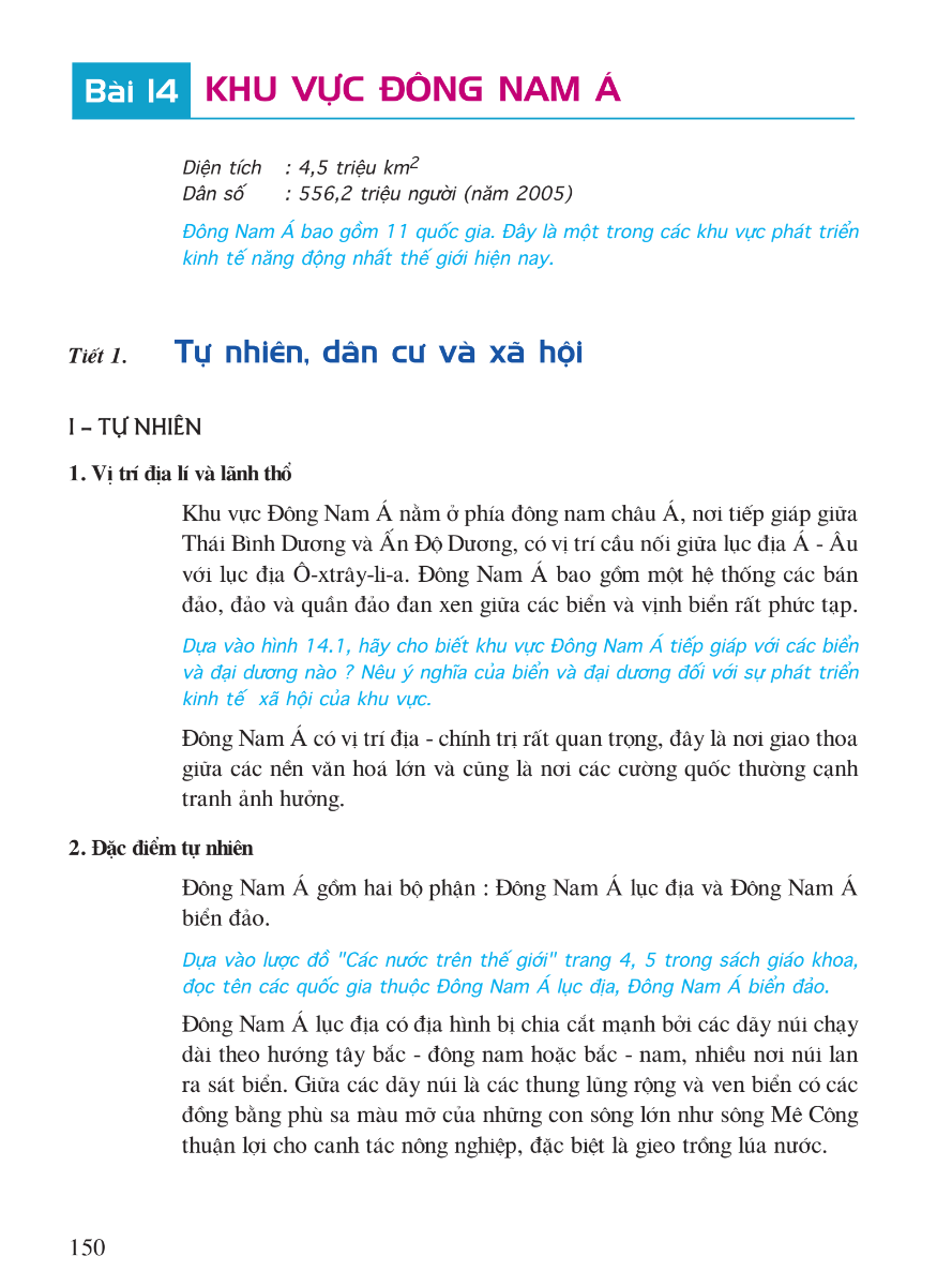 Bài 14: Khu Vực Đông Nam Á