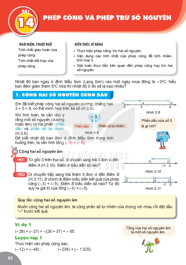 BÀI 14: PHÉP CỘNG VÀ PHÉP TRỪ SỐ NGUYÊN