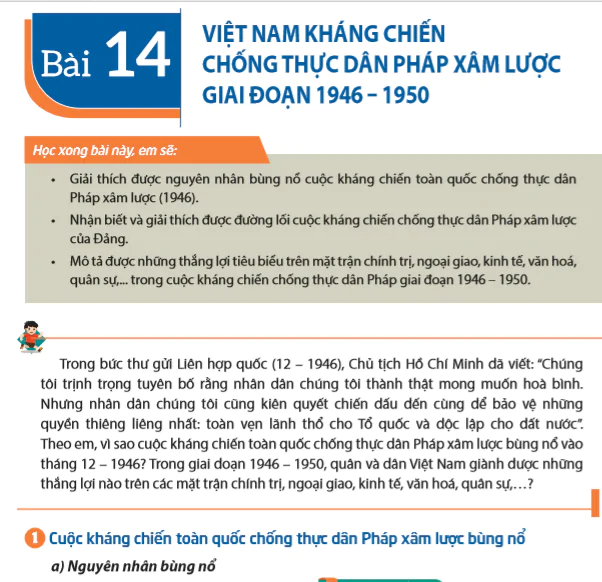 Bài 14: Việt Nam kháng chiến chống thực dân Pháp xâm lược giai đoạn 1946-1950