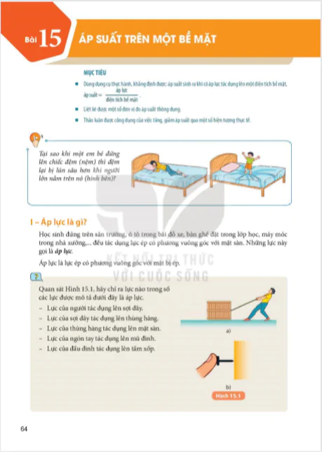 Bài 15 : Áp suất trên một bề mặt