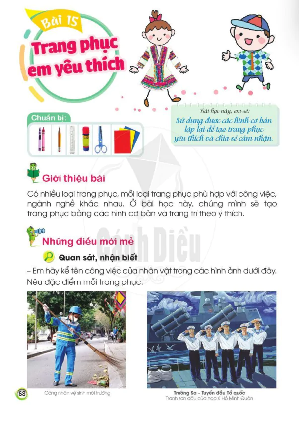 BÀI 15: TRANG PHỤC EM YÊU THÍCH 