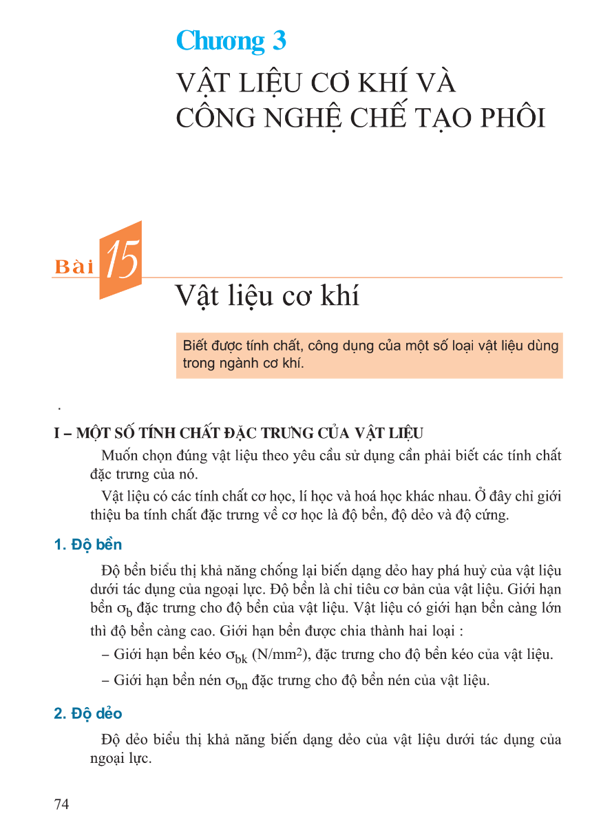 Bài 15: Vật Liệu Cơ Khí