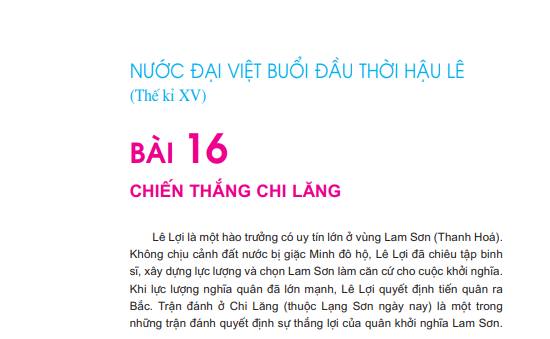 Bài 16: Chiến thắng Chi Lăng