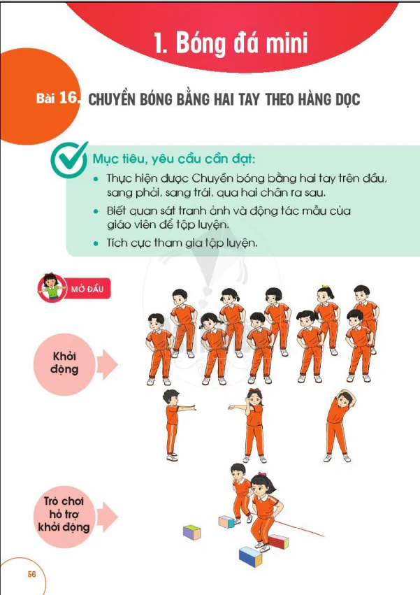 BÀI 16: CHUYỀN BÓNG BẰNG HAI TAY THEO HÀNG DỌC
