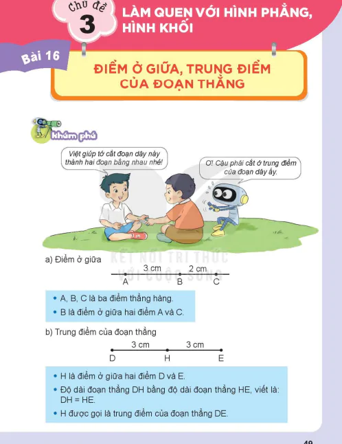 Bài 16: Điểm ở giữa, trung điểm của đoạn thẳng