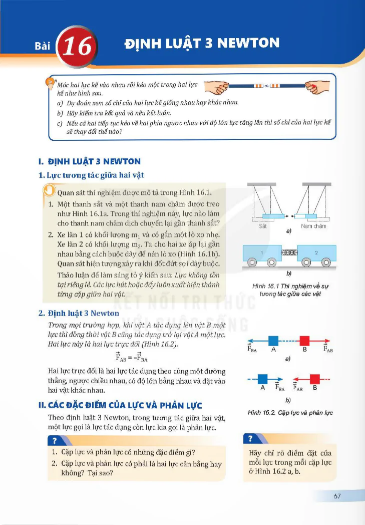 Bài 16: Định luật 3 Newton