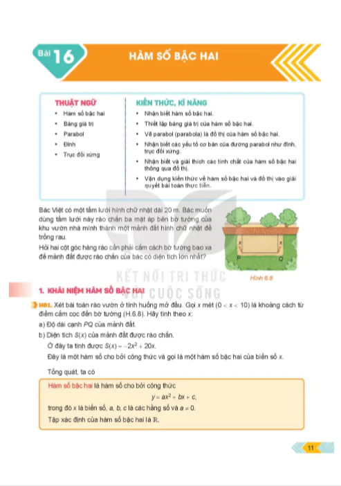 Bài 16: Hàm số bậc hai