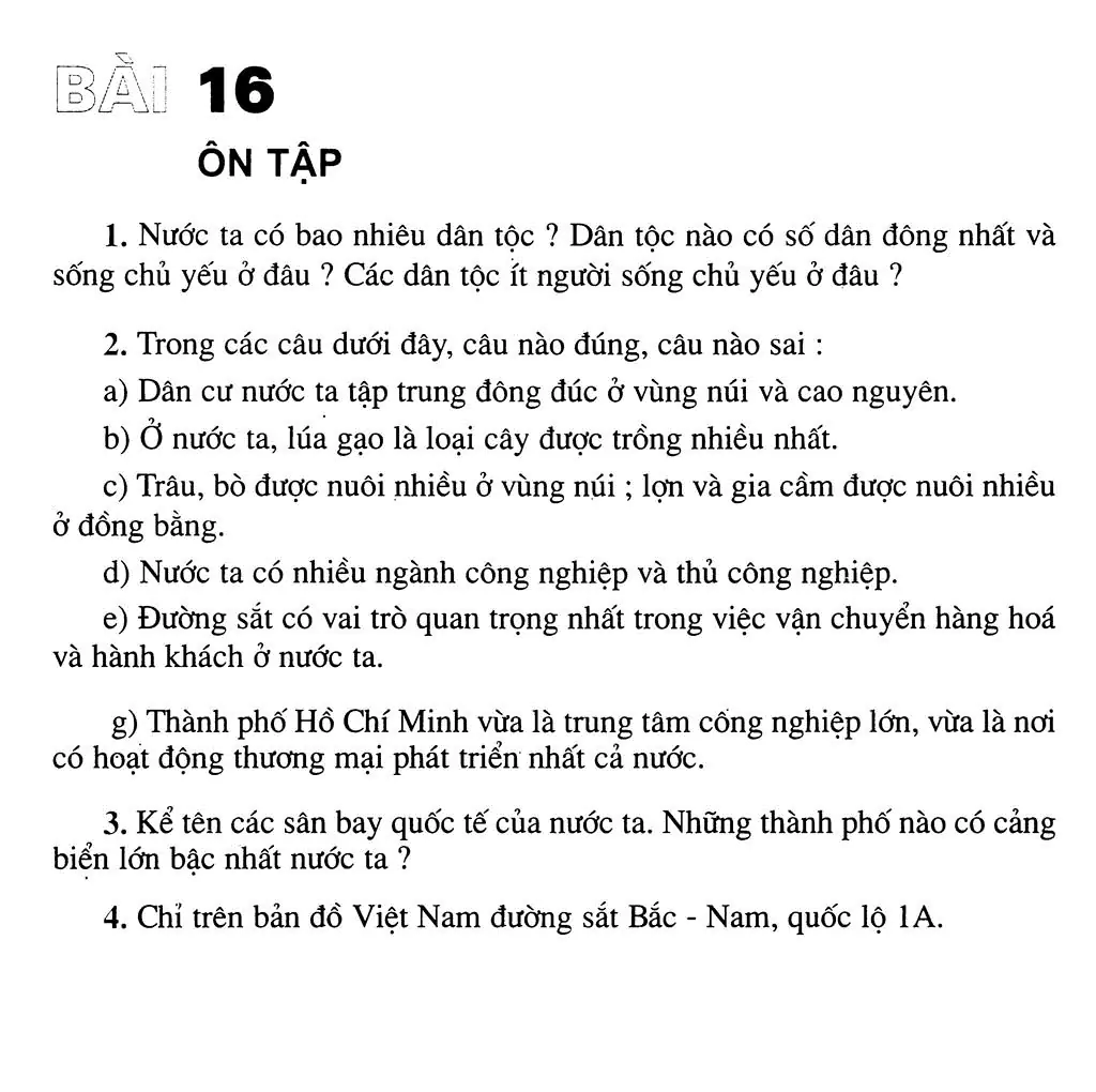 Bài 16: Ôn tập