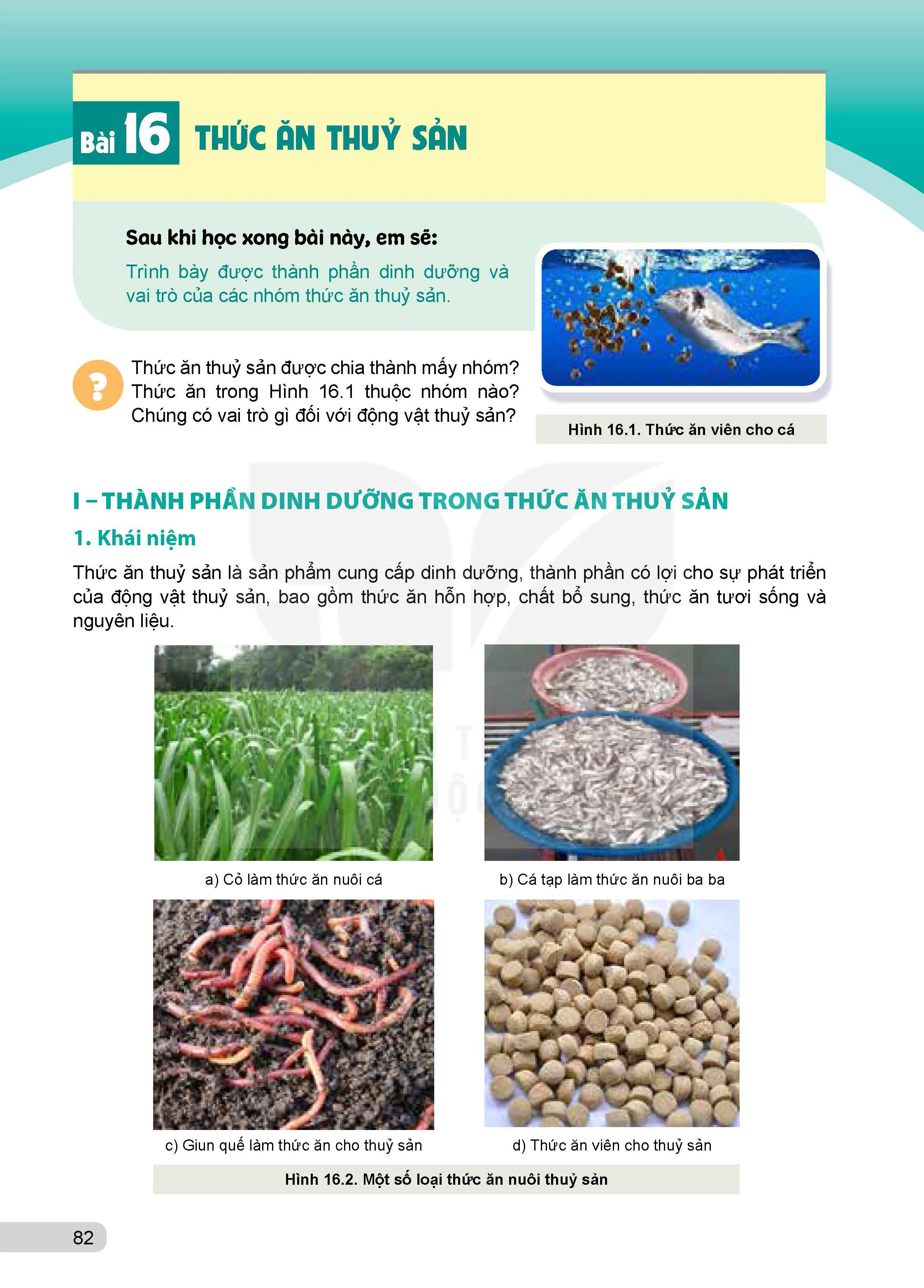 Bài 16: Thức ăn thủy sản