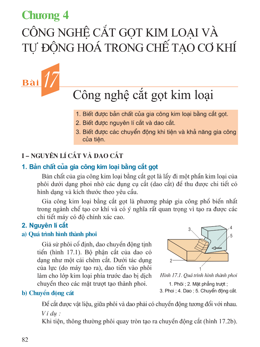 Bài 17: Công Nghệ Cắt Gọt Kim Loại