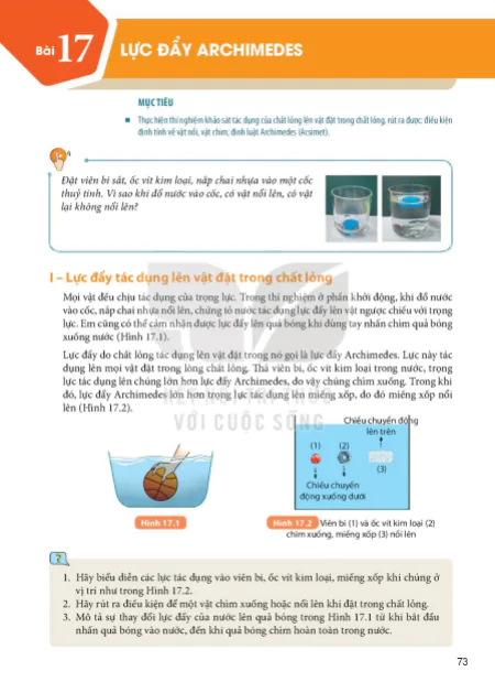 Bài 17: Lực đẩy Archimedes