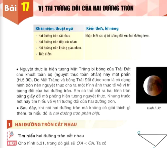 Bài 17: Vị trí tương đối của hai đường tròn