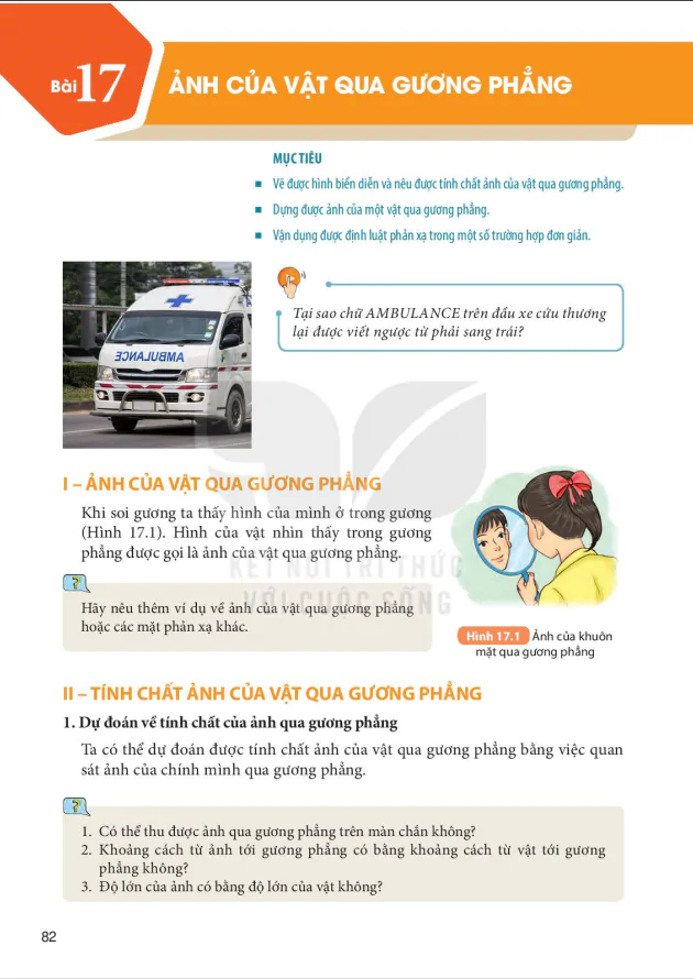 Bài 17:ẢNH CỦA VẬT QUA GƯƠNG PHẲNG