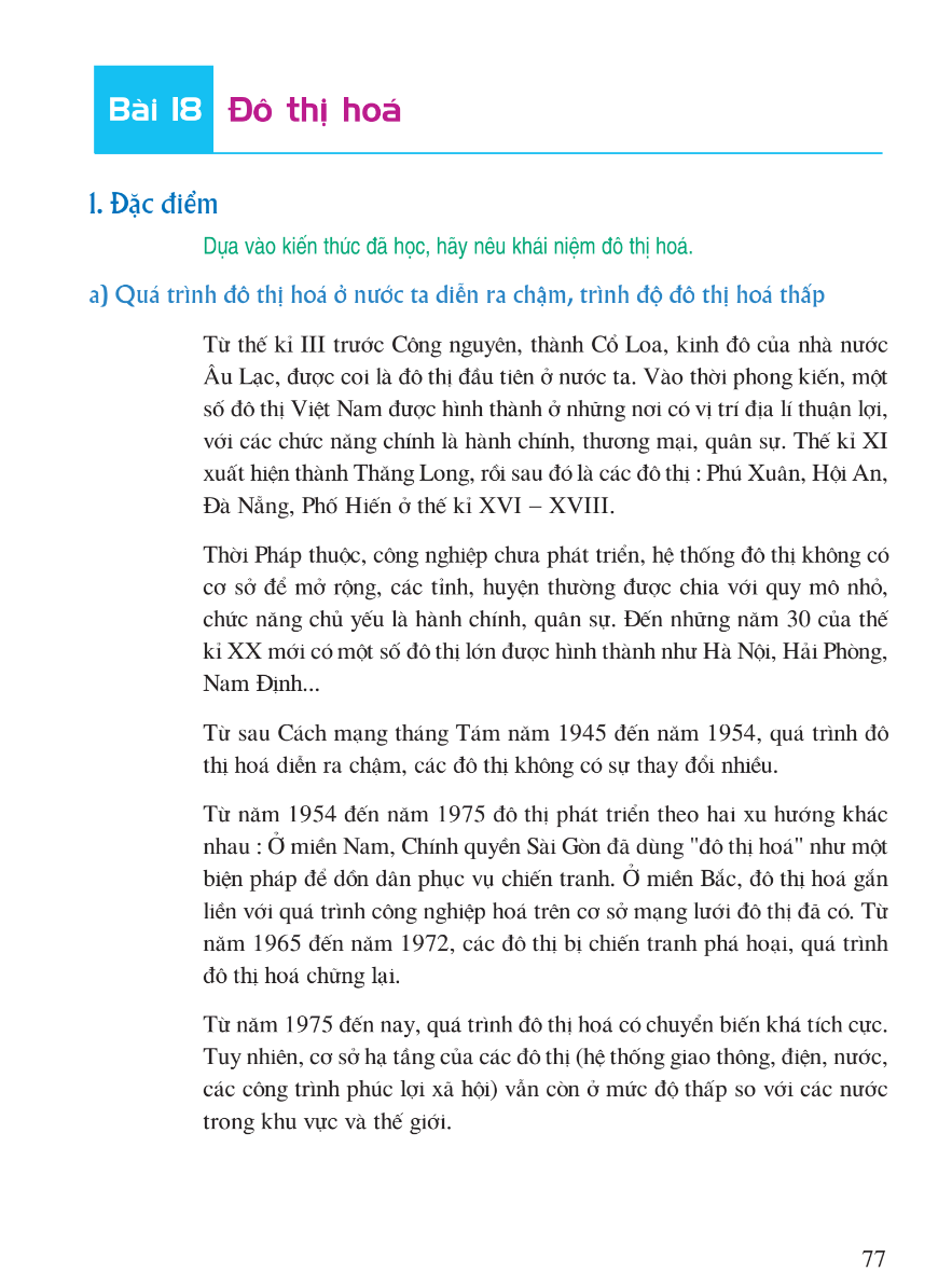 Bài 18: Đô Thị Hóa