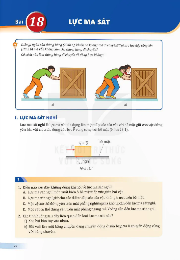 Bài 18: Lực ma sát