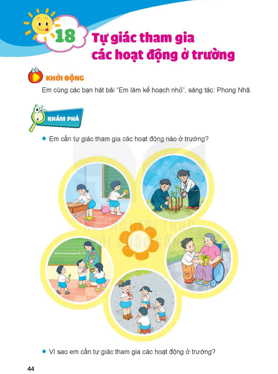 Bài 18: Tự Giác Tham Gia Các Hoạt Động Ở Trường