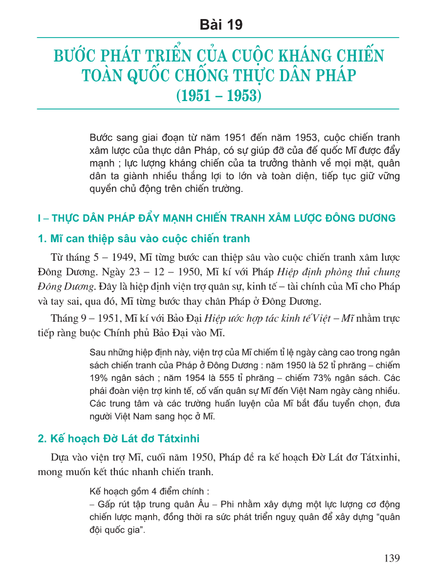 Bài 19: Bước Phát Triển Của Cuộc Kháng Chiến Toàn Quốc Chống Thực Dân Pháp (1951 - 1953)