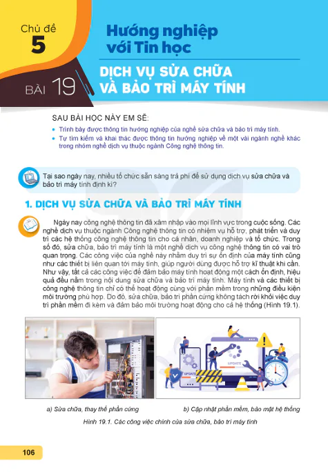 BÀI 19: DỊCH VỤ SỬA CHỮA VÀ BẢO TRÌ MÁY TÍNH