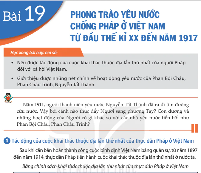 Bài 19: Phong trào yêu nước chống Pháp ở Việt Nam từ đầu thế kỉ XX đến năm 1917