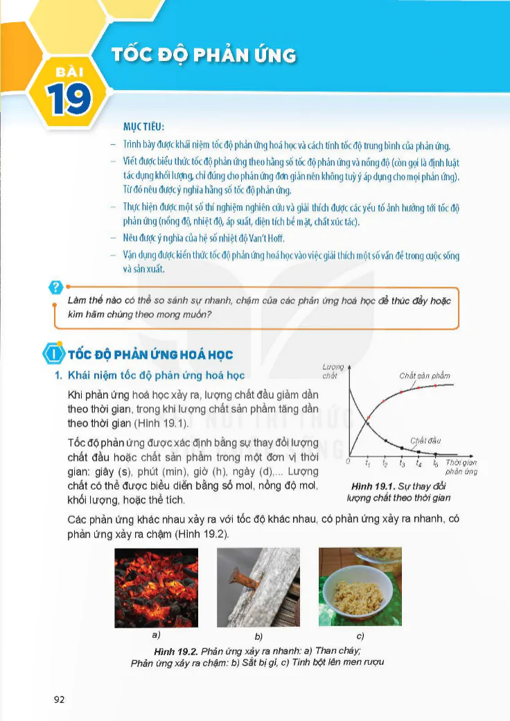 Bài 19: Tốc độ phản ứng