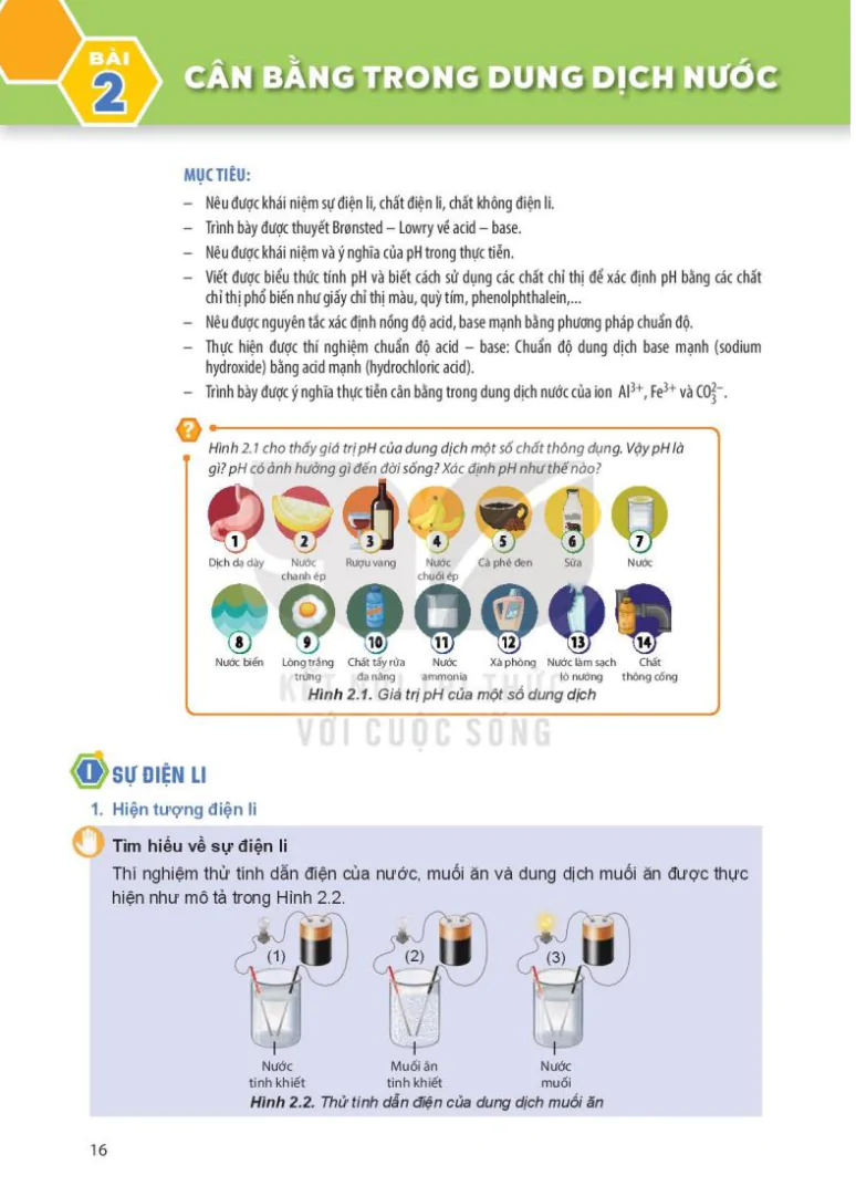 Bài 2: Cân bằng trong dung dịch nước