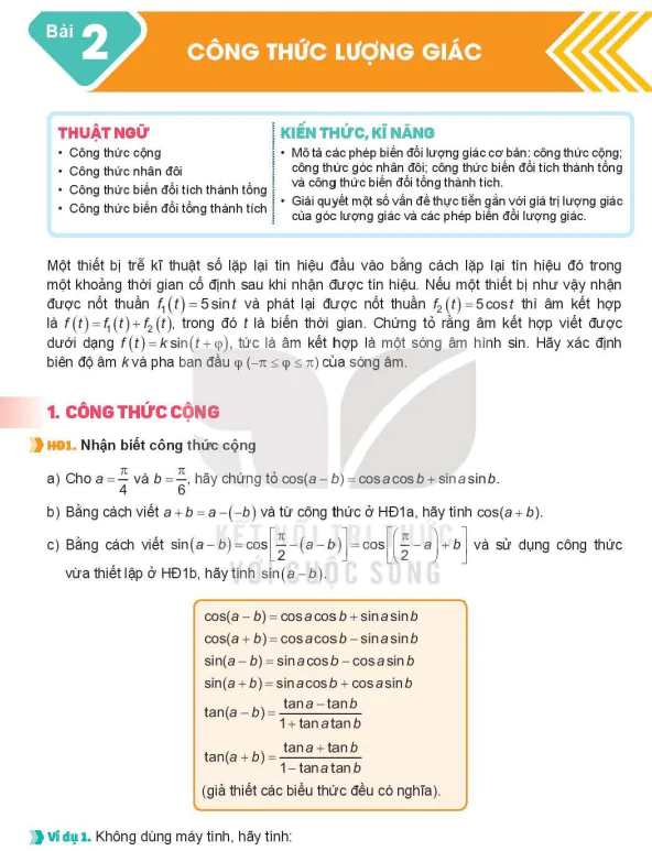 Bài 2: Công Thức Lượng Giác