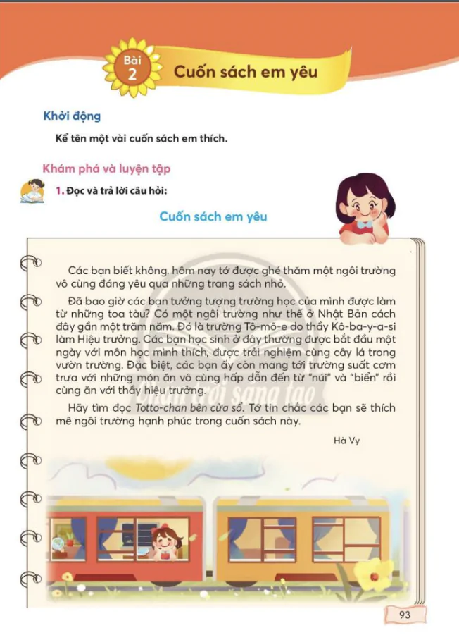 Bài 2: Cuốn sách em yêu